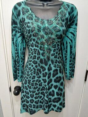 Reina Jewled Leopard Tunic/Mini